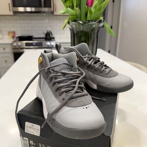 Jordan Gray and Gold Men's Sneakers